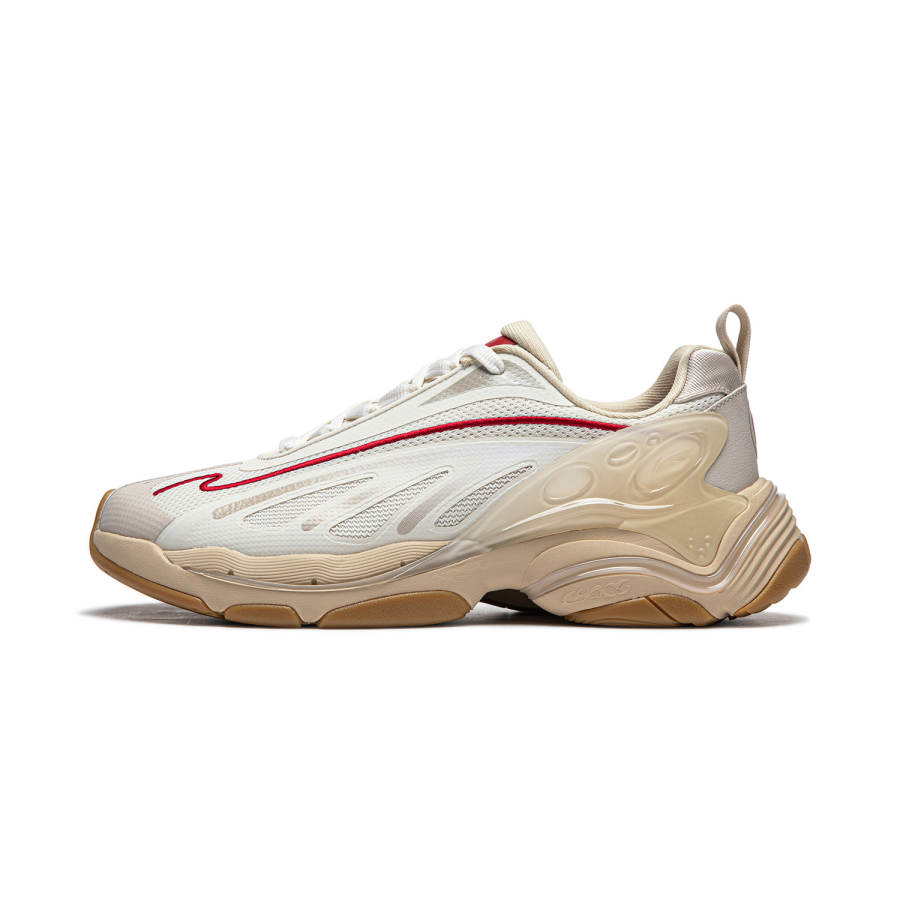 Li-Ning Li Ning Butterfly 2K Cushioning Slip Resistant Abrasion Resistant Support Rebound Low top Casual Shoes Unisex Beige