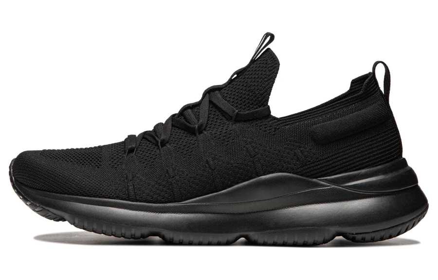 Li-Ning Li Ning Cloud Comfort Cushioning Slip Resistant Abrasion Resistant Breathable Rebound Low top Casual Shoes Men's Black