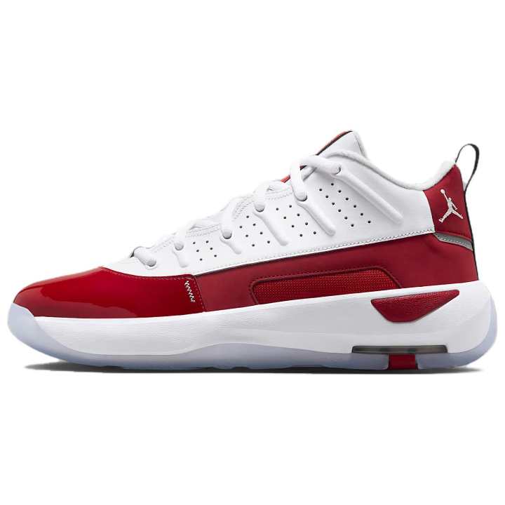 Jordan Jordan Max Aura 7 Abrasion Resistant Mid top Casual Shoes Men's White Red