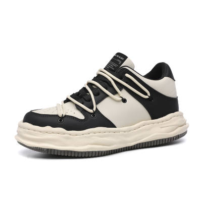 XJXY Casual Shoes Unisex Low Top Black White