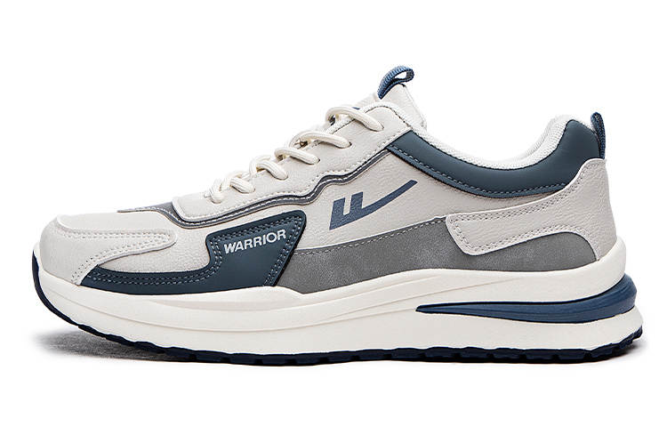Warrior Abrasion Resistant Lightweight Wear resistant And Lightweight Low top Casual Shoes Men's Beige Blue