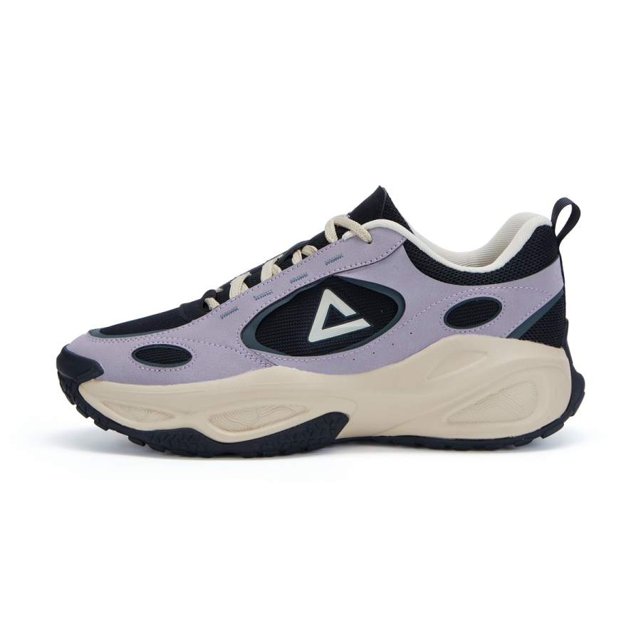 PEAK Cushioning Slip Resistant Abrasion Resistant Mid top Casual Shoes Men's Taro Paste Purple