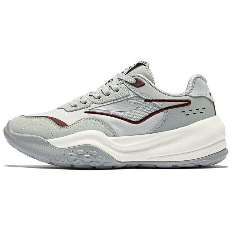 Erke Textile, Synthetic Leather Slip Resistant Abrasion Resistant Low top Casual Shoes Women's Gray