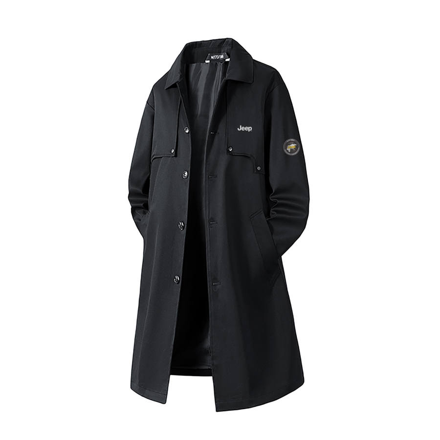 Jeep Trench Coats Unisex Lapel Moderate Other