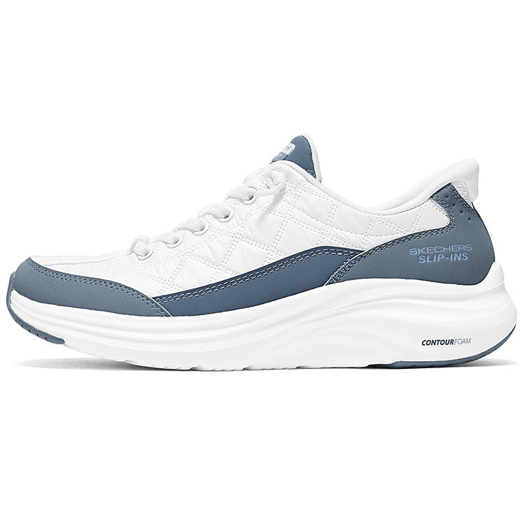 Skechers SPORT WOMENS Yubu Shoes Wear resistant And Lightweight Low top Casual Shoes Women's White Blue