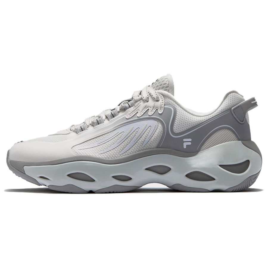 FILA FUSION Ade Abrasion Resistant Low top Casual Shoes Men's Gray White