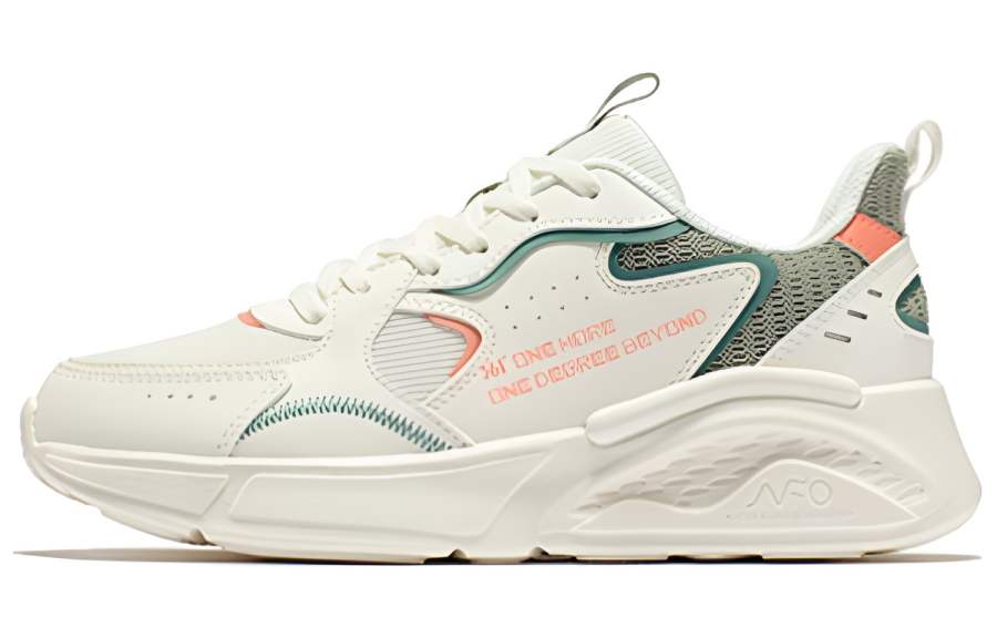 361° Cushioning Abrasion Resistant Cushioning, Wear Resistant Low top Casual Shoes Women's White Cyan