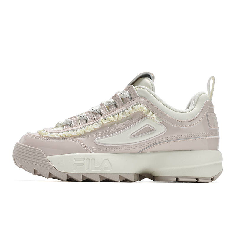FILA Disruptor 2 Cushioning, Wear Resistant Low top Casual Shoes Women's Pink White