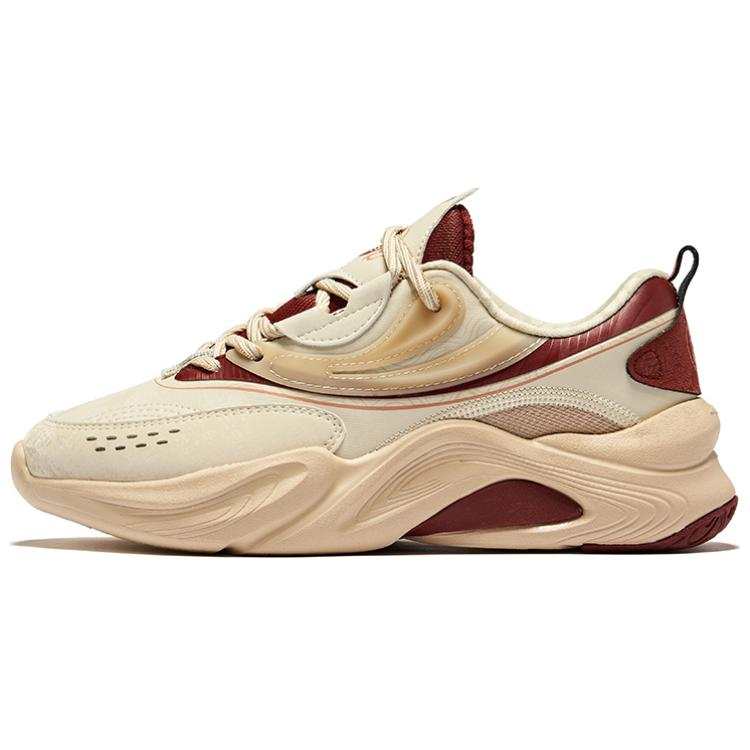 Erke Kirin 3.0 Wear resistant And Lightweight Low top Casual Shoes Women's Warm Linen Bordeaux Red