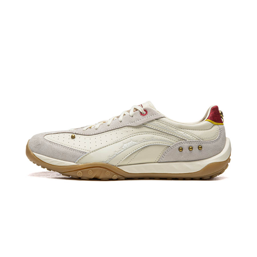Li-Ning Li Ning x GUGONG Film Stream Abrasion Resistant, Lightweight, Balanced Low top Casual Shoes Unisex Light Antique Yellow