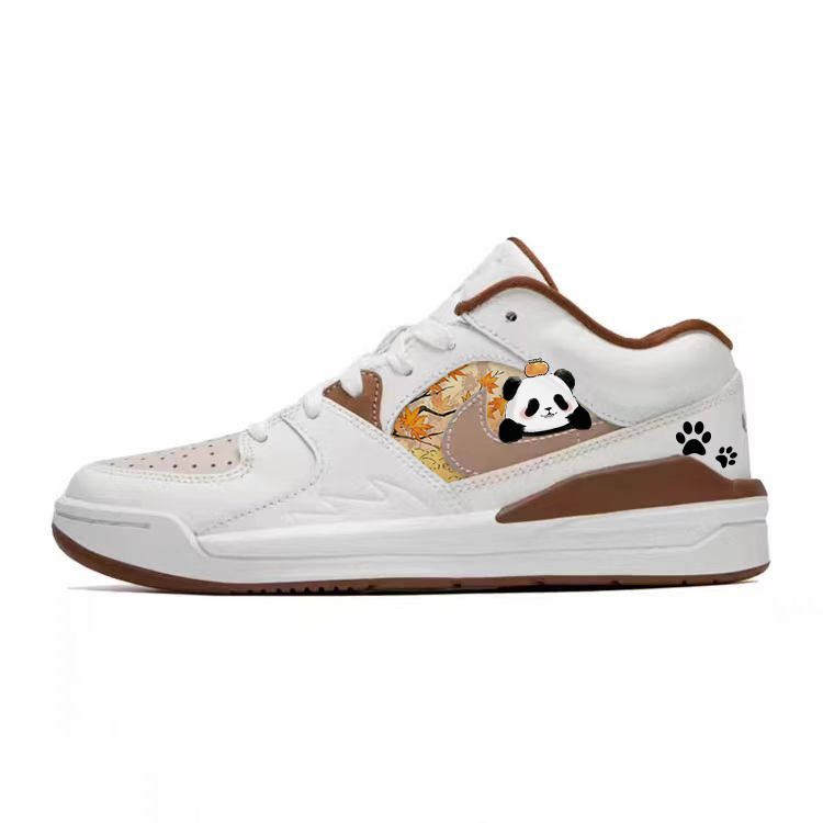 Jordan Jordan Stadium 90 Panda Paw, Maple Leaf Panda Abrasion Resistant Breathable Low top Casual Shoes Women's White Brown