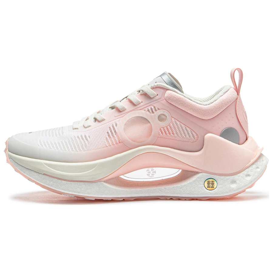 Li-Ning Li Ning Shadow CRC Slip Resistant Abrasion Resistant Low top Casual Shoes Women's White Pink