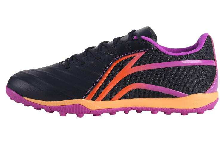 Li-Ning Li Ning MG Multi Ground Synthetic Leather Slip Resistant Soccer Shoes Men's Black Purple Red