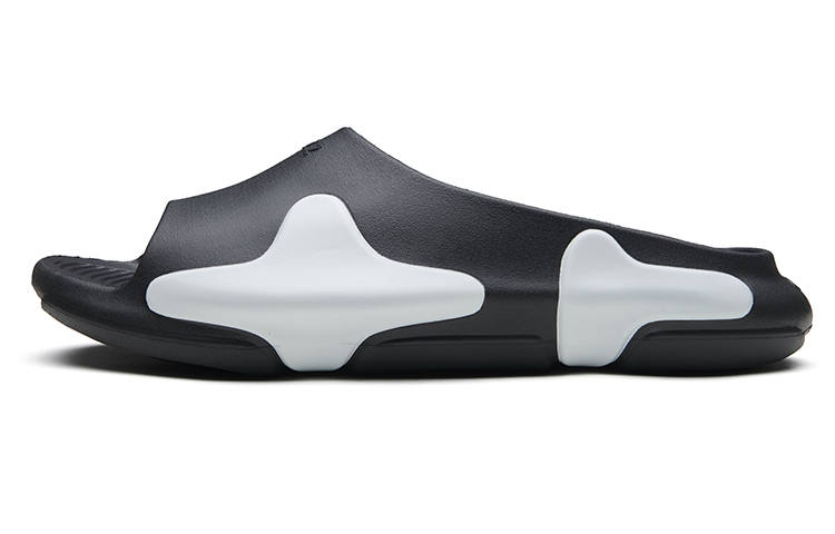 EQLZ EQUALIZER EQLZ EQUALIZER Oasis Quiet Abrasion Resistant Slide Slippers Unisex Black/White