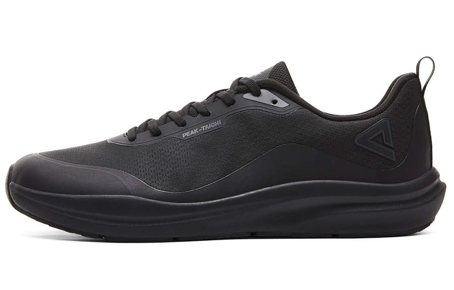 PEAK Taichi Barefoot Walking Shoes Breathable Low top Casual Shoes Men's All Black