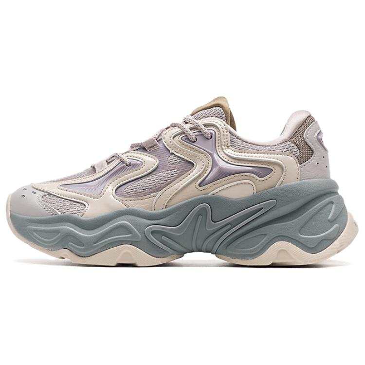 XTEP Synthetic Leather, TPU Abrasion Resistant Coverage Low top Casual Shoes Women's Taupe