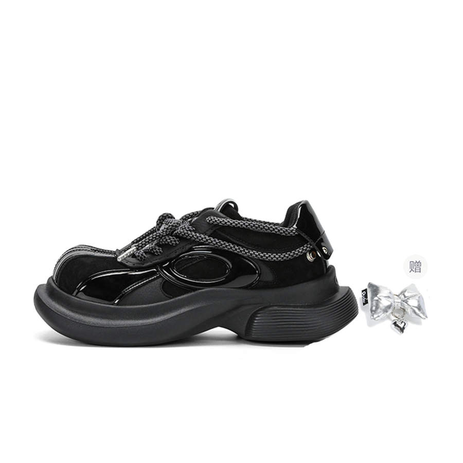 Ouder Street Vintage Trendy Comfortable Versatile Low top Casual Shoes Women's Black Sugar Macchiato
