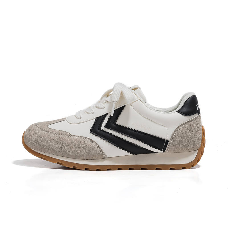 FEIYUE Slip-Resistant Abrasion-Resistant Low-top Casual Shoes Women's Beige Gray Black