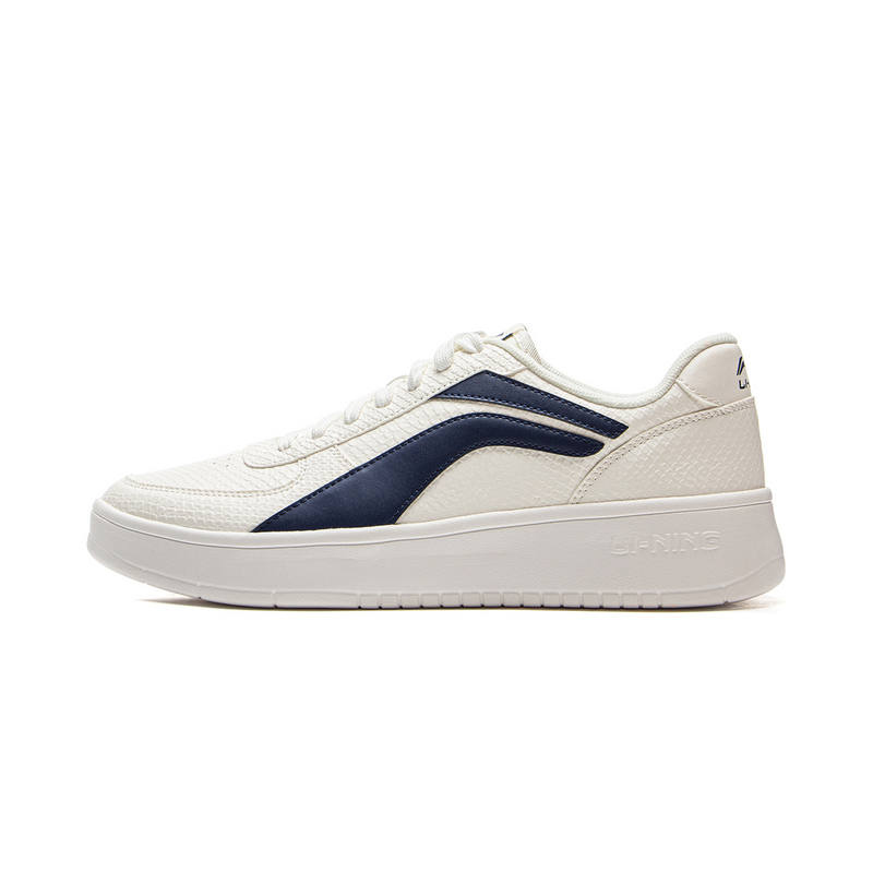 Li-Ning Li Ning Slip Resistant, Abrasion Resistant, Lightweight Low top Casual Shoes Men's White Blue