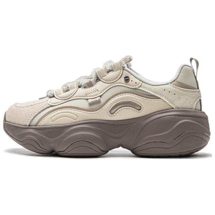 Li-Ning Li Ning Honey V2 Height Increasing Low top Casual Shoes Women's Beige Brown