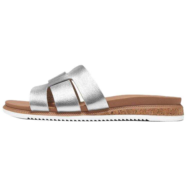 Skechers BOBS Abrasion Resistant Abrasion Resistant Slide Slippers Women's Silver