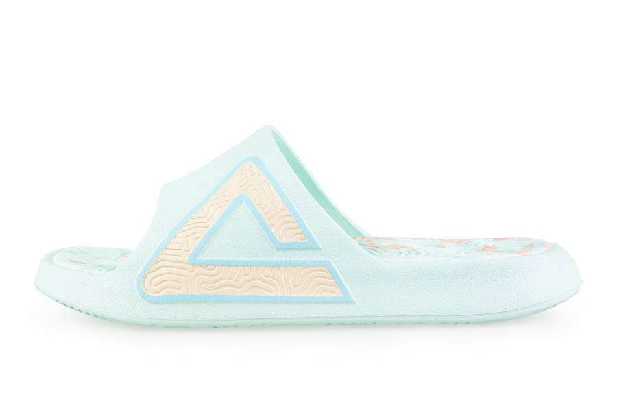 PEAK Tai Ji1.0 Quiet, Odor Resistant, Abrasion Resistant Slide Slippers Unisex Green Pink