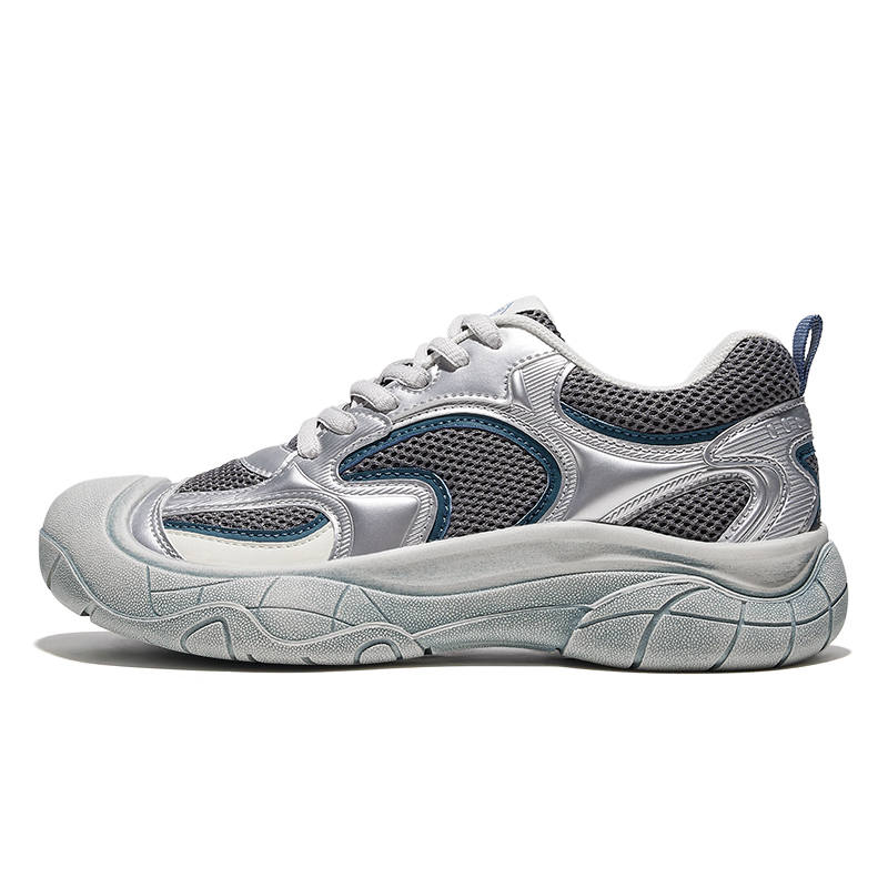 FEIYUE Abrasion-Resistant Waterproof And Breathable Low-top Casual Shoes Women's Silver Gray