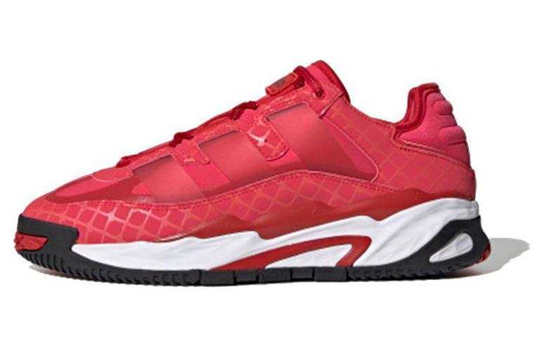 Adidas Originals Niteball Fabric Cushioning Slip Resistant Low top Casual Shoes Unisex Red Black