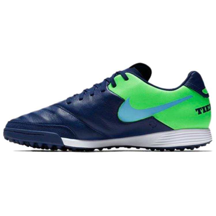 Nike Nike TiempoX Genio II TF Turf Wear resistant And Waterproof Soccer Shoes Men's Blue