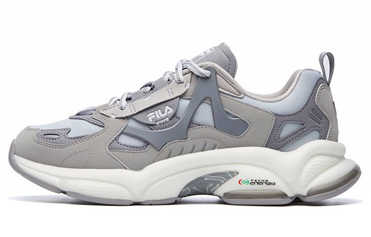 FILA FUSION RJV Cushioning Abrasion Resistant Breathable Low top Casual Shoes Men's Solar Rock Gray