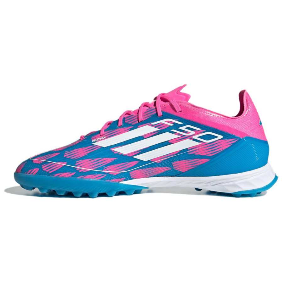 Adidas Adidas F50 PRO TF Turf Slip Resistant Abrasion Resistant Soccer Shoes Unisex Blue Pink