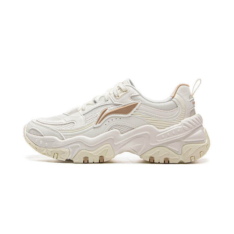 Li-Ning Li Ning Brown Sugar Slip Resistant, Abrasion Resistant, Breathable Low top Casual Shoes Women's White