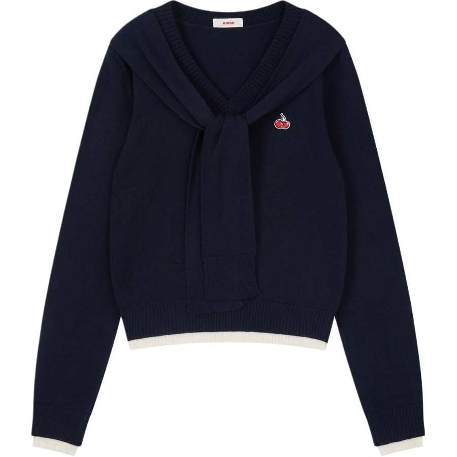 Kirsh SS26 Sweaters Women's V Neck Moderate Mock Two Piece