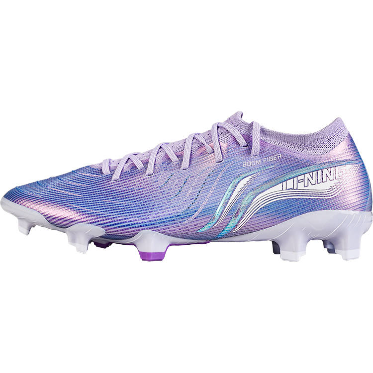 Li-Ning Li Ning Swift Shadow 3 FG Firm Ground Artificial Turf Cushioning Abrasion Resistant Soccer Shoes Men's Blue Purple