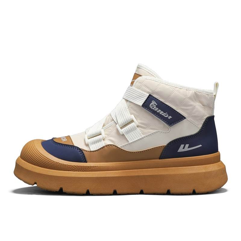 Warrior Fleece Lined Thick Cotton, Casual Trendy, Everyday Commute, Minimalist Style, Versatile Snow Boots Men's