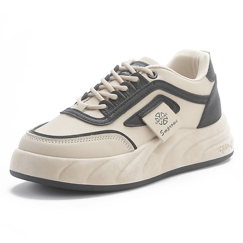 TONYBEAR Casual Shoes Women's Low Top Black/Beige Color