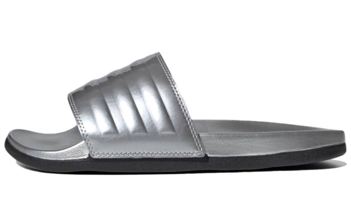 Adidas Adidas Adilette Comfort Slides Rubber Slip Resistant Slide Slippers Women's Silver