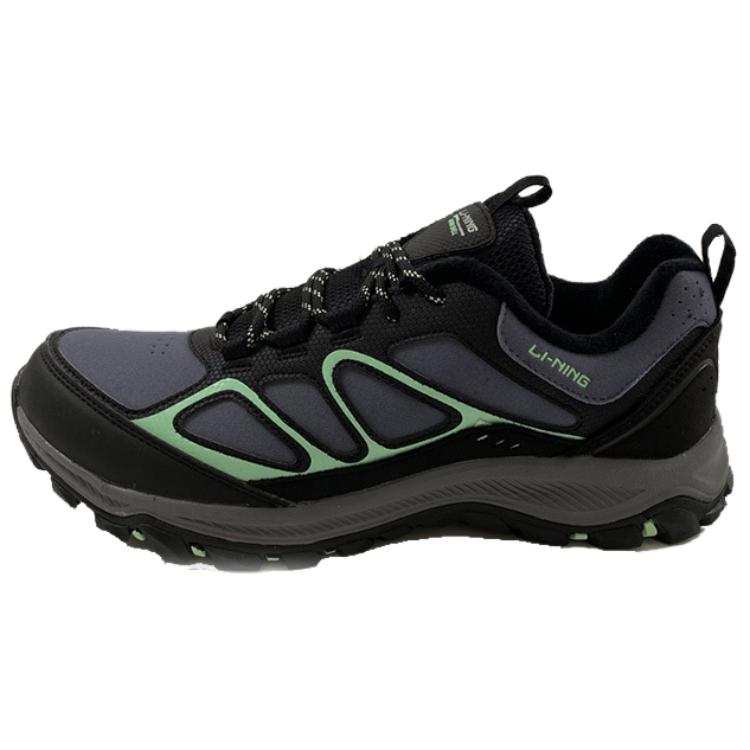 Li-Ning Li Ning Synthetic Leather Abrasion Resistant Lightweight Slip Resistant Low top Casual Shoes Men's Black Gray