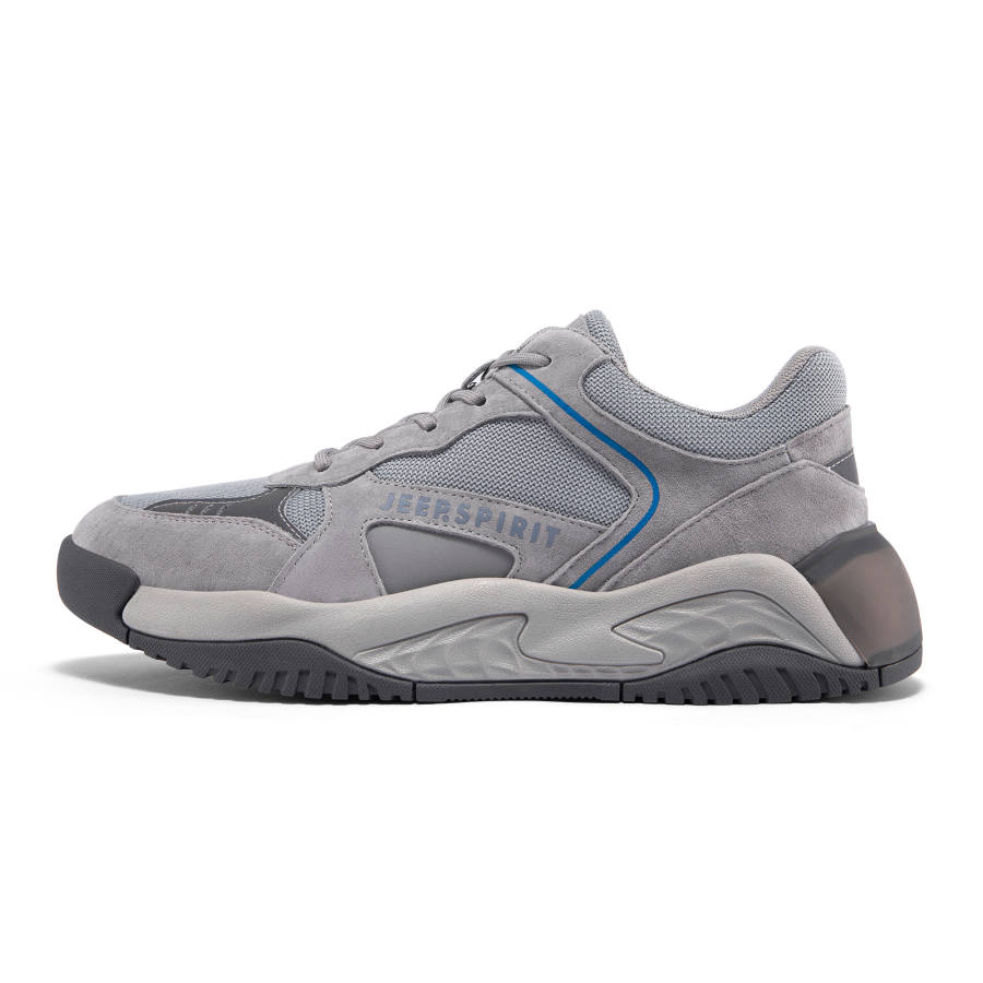 JEEP SPIRIT Leisure Collection Cushioning Abrasion Resistant Lightweight Low top Casual Shoes Men's Gray