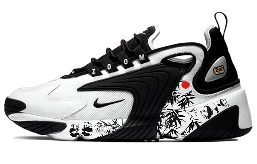 Nike Nike Zoom 2K Cushioning Breathable Mid top Casual Shoes Unisex Black Red