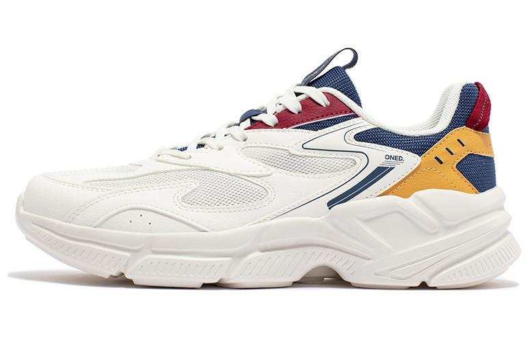 361° Versatile Slip Resistant, Abrasion Resistant, Breathable Low top Sports Casual Shoes Men's White Blue Yellow