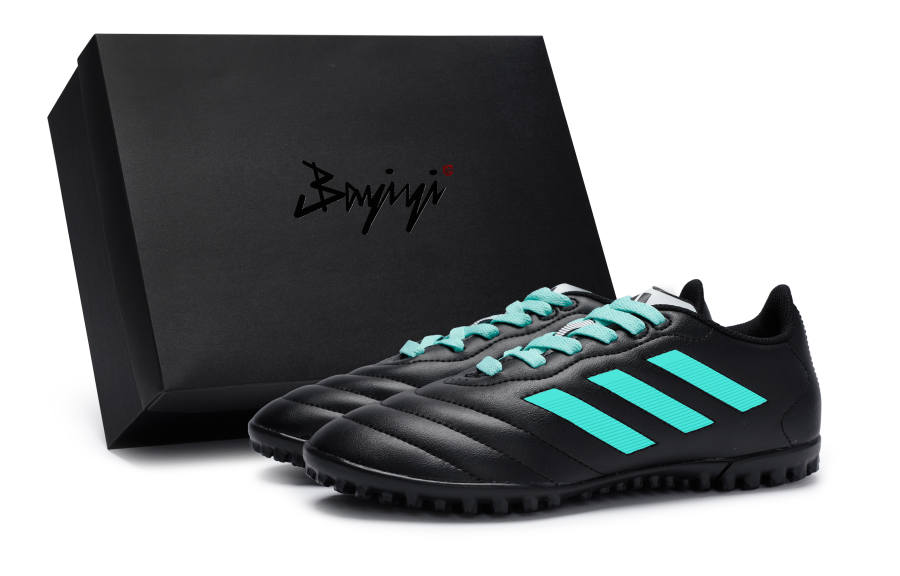 Adidas Adidas GOLETTO VII TF Turf Slip Resistant Abrasion Resistant Soccer Shoes Unisex Black Tiffany