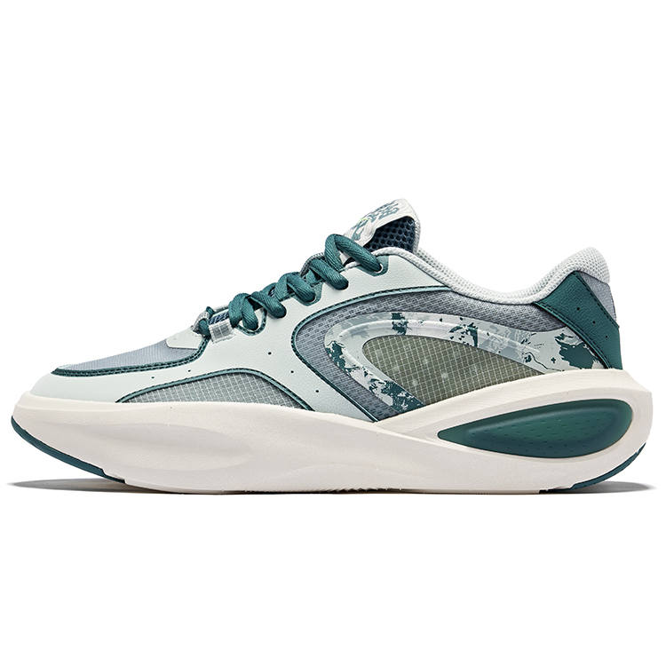Erke Abrasion Resistant Breathable Slip Resistant Low top Casual Shoes Men's Gravel Light Gray Green