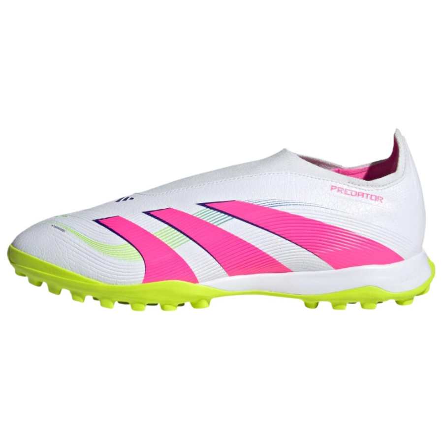 Adidas Adidas PREDATOR LEAGUE Slip Resistant Abrasion Resistant Soccer Shoes Unisex White Pink