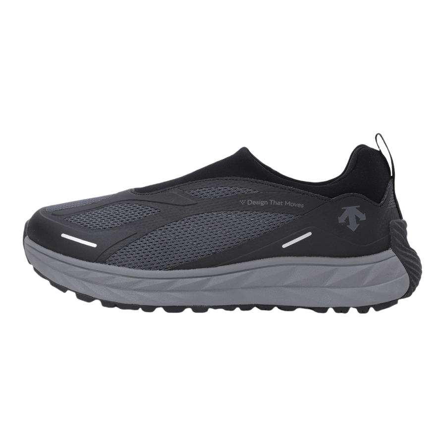 DESCENTE Slip Resistant Abrasion Resistant Low top Casual Shoes Unisex Black Gray
