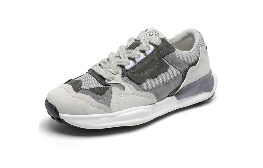 Meiretu Slip Resistant Abrasion Resistant Slip Resistant Abrasion Resistant Low top Casual Shoes Men's Gray