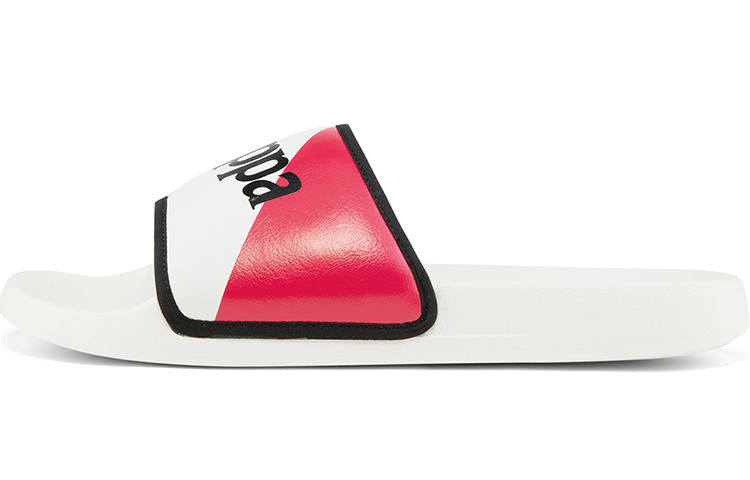 Kappa Slide Slippers Unisex Light White/Cherry Red/Rose Green