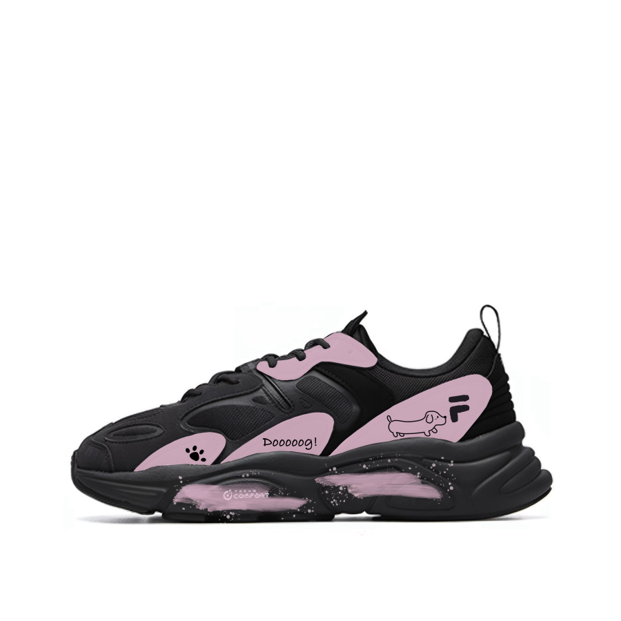 FILA Mars 2 Abrasion Resistant Low top Casual Shoes Men's Black Pink