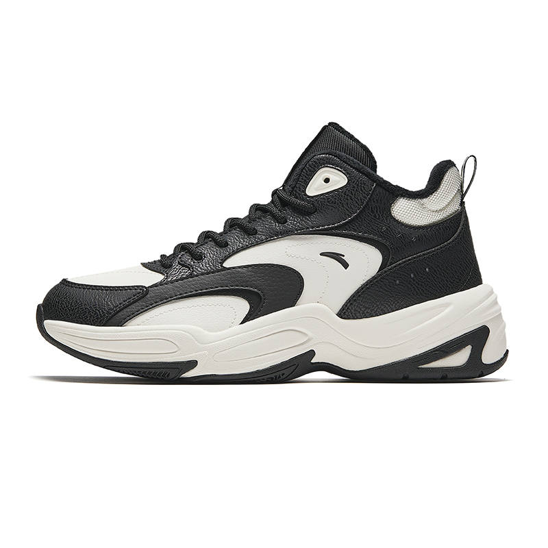 Anta Cross Slip Resistant Thermal Mid top Casual Shoes Women's White Black