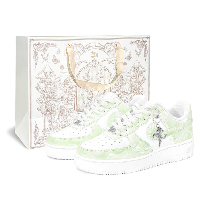Nike Nike Air Force 1 Chinese New Year Of The Horse Culture CNY Collection, Shopping Bag, Spring Bud Green